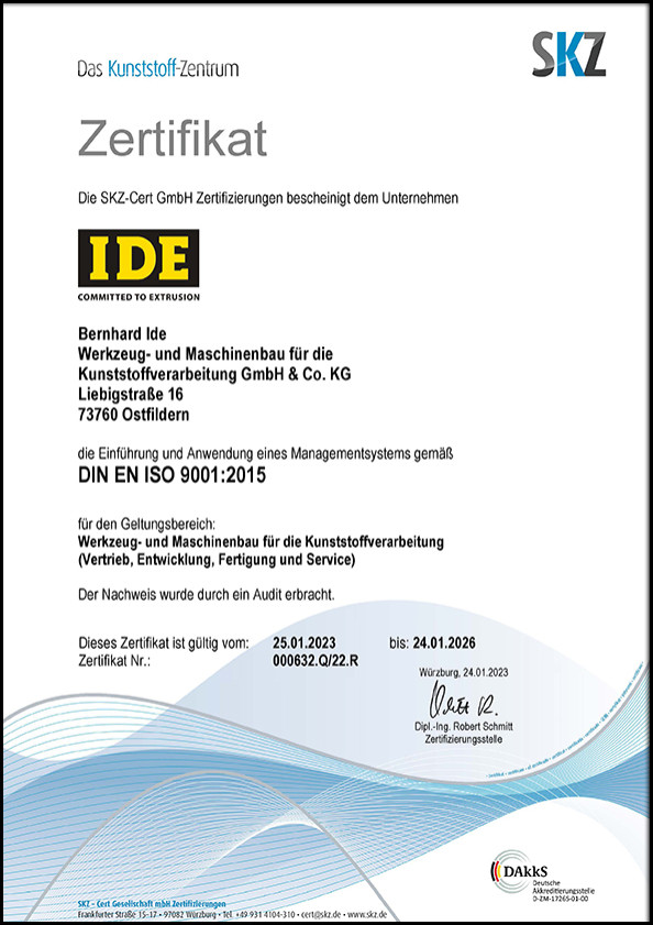 ISO Zertifikat klein